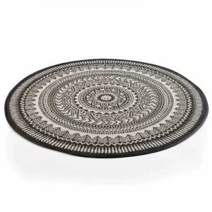 Oviala Tapis Rond Polypropylène Noir 160cm magasin pour 10