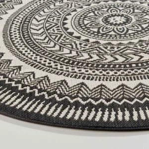 Oviala Tapis Rond Polypropylène Noir 160cm magasin pour 12