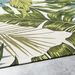 Maisons Du Monde Tapis Vert Et écru Imprimé Tropical 140×200, OEKO-TEX® magasin en ligne france 10