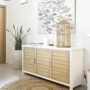 Maisons Du Monde Vasque Rayurée Blanche Et Grise H62 Boutique 18